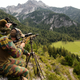 Belgium Army sniper team at the Special Training Centre High-Angle/Urban Course at the Hochfilzen Training Area, Austria.